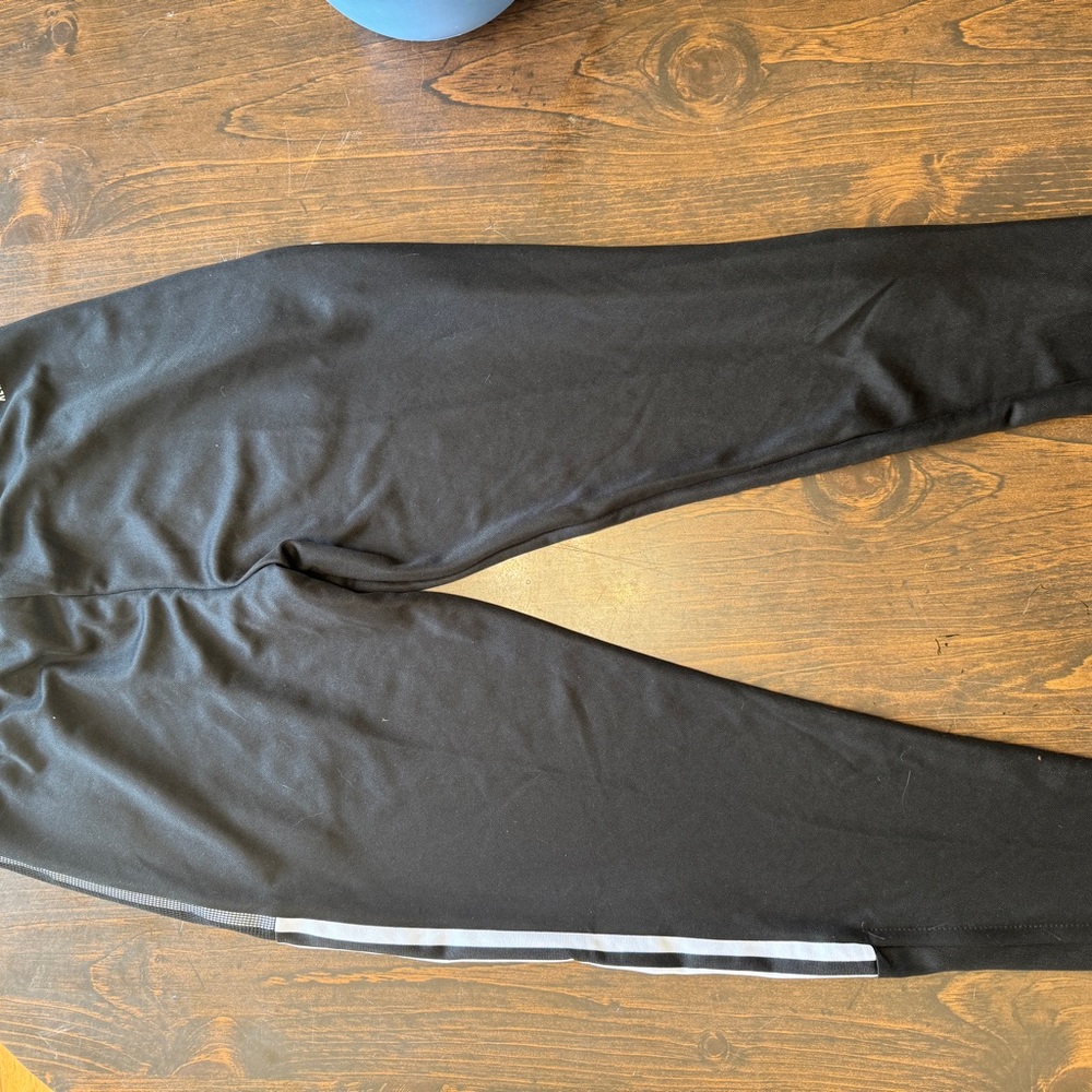 Adidas Black and White Sweatpants with Signature Stripes - Picture 4 of 8